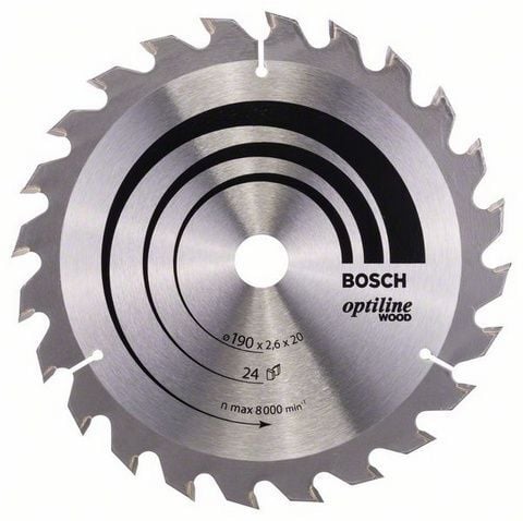 BOSCH Ahşap İçin 190x20 mm 24 Diş Daire Testere Bıçağı