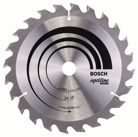 BOSCH Ahşap İçin 190x20 mm 24 Diş Daire Testere Bıçağı
