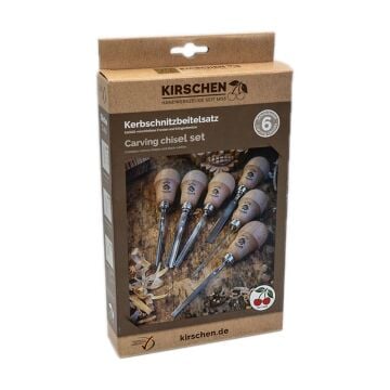 Kirschen 5696000 Ahşap Oyma Iskarpela Seti Avuç İçi Armut Saplı 6 Parça