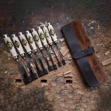 Kirschen 1131002 Deri Rulo Çantalı Düz Iskarpela Takımı 8 Parça