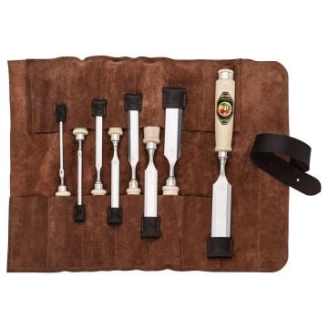 Kirschen 1131002 Deri Rulo Çantalı Düz Iskarpela Takımı 8 Parça