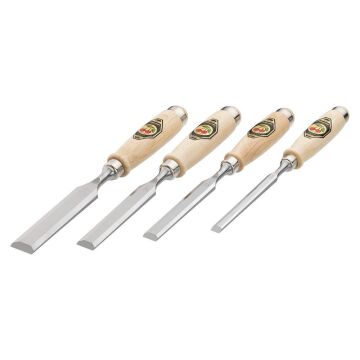 Kirschen 1141000 Ahşap Kutulu Düz Iskarpela Takımı 4 Parça