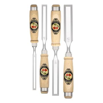 Kirschen 1141000 Ahşap Kutulu Düz Iskarpela Takımı 4 Parça