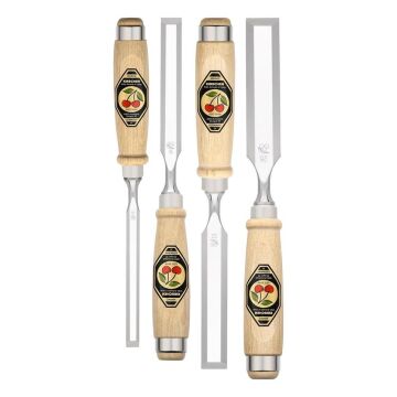 Kirschen 1141000 Ahşap Kutulu Düz Iskarpela Takımı 4 Parça