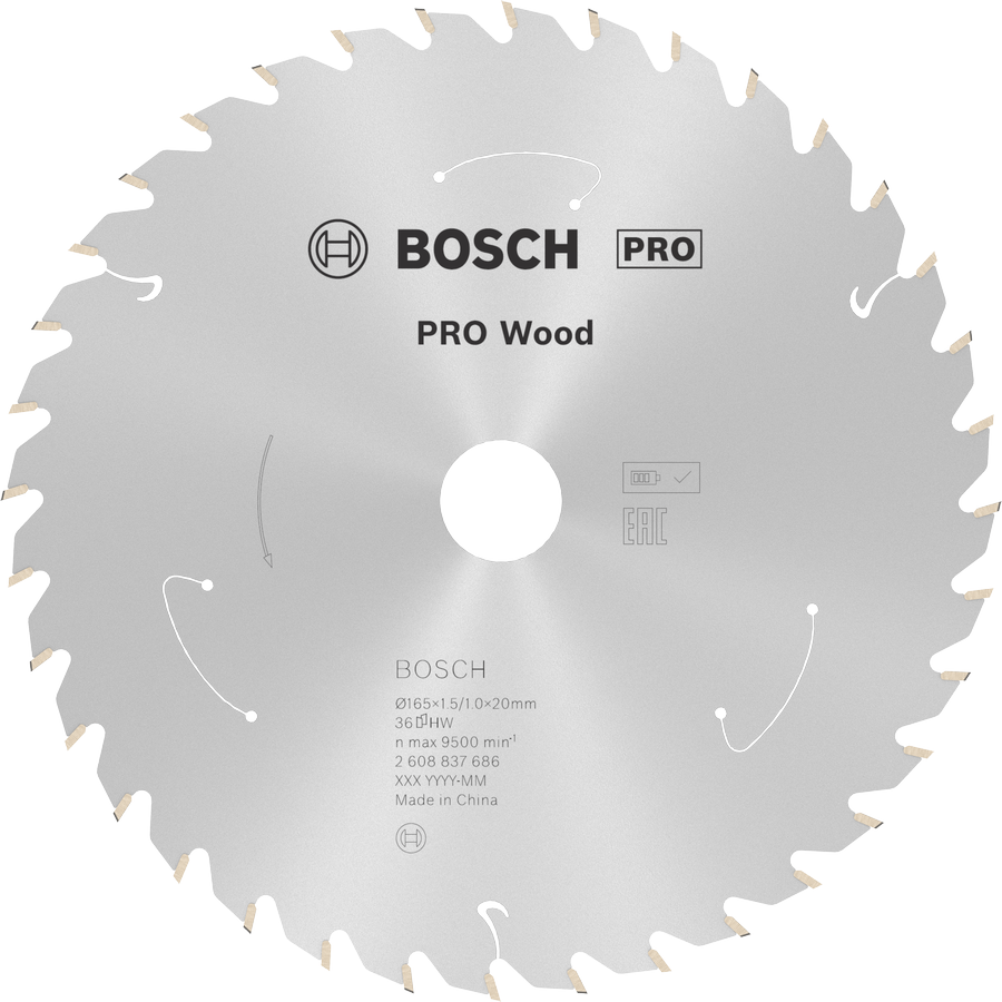BOSCH Pro Wood 165x1,5x20 mm 36 Diş Ahşap Elmas Daire Testere Bıçağı