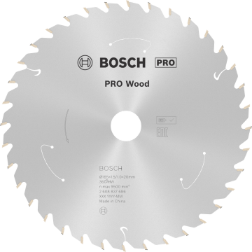 BOSCH Pro Wood 165x1,5x20 mm 36 Diş Ahşap Elmas Daire Testere Bıçağı