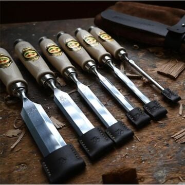 Kirschen 1171002 Deri Rulo Çantalı Düz Iskarpela Takımı 6 Parça