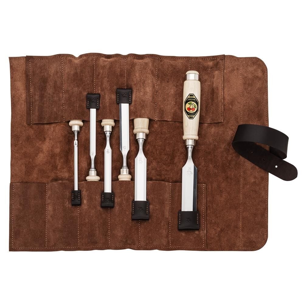 Kirschen 1171002 Deri Rulo Çantalı Düz Iskarpela Takımı 6 Parça