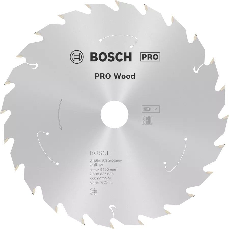 BOSCH PRO Wood 160x20x1,5 mm 24 Diş Ahşap Elmas Daire Testere Bıçağı
