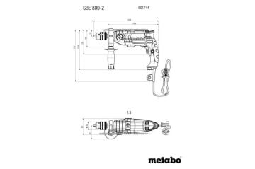 METABO SBE 800-2 Darbeli Matkap
