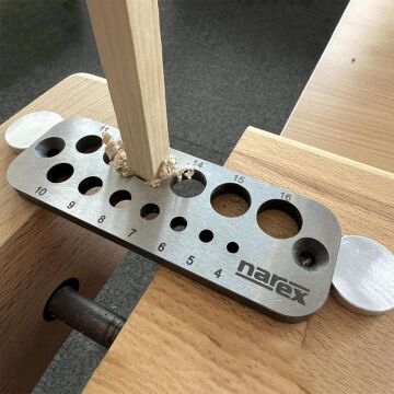 Narex 872200 Ahşap Dübel Kavela Yapma Plakası 4-16 mm