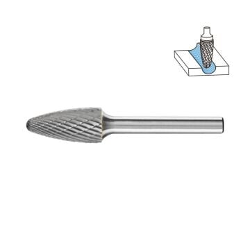 Tungsten Karbür Kalıpçı Freze F Formu 12x25 mm (Sap: 6mm)