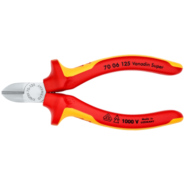 KNIPEX VDE 1000 Volt Elektrikçi Yan Keski 125 mm (7006125)