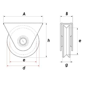 RMT030 Sürgülü Demir Kapı İçin Tablalı Ray Makarası 30 mm