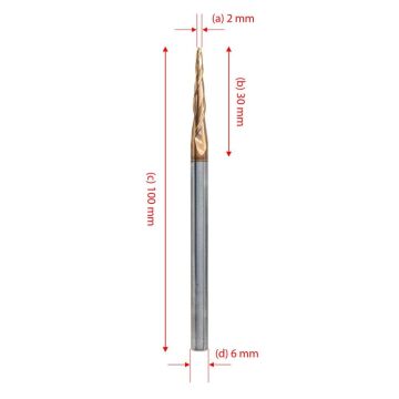 Titi 5530 Karbür Kaplama 3D Oyma Pantograf (Sap:6mm)