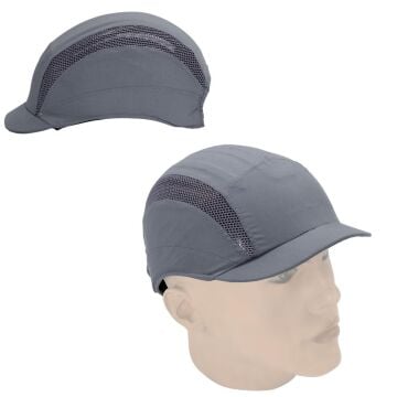 LM01-G Darbe Emici Şapka Baret Kep Kısa Siperlikli - Gri