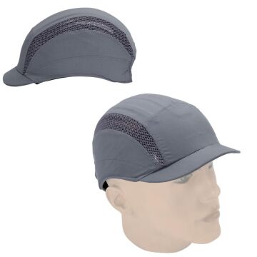 LM01-G Darbe Emici Şapka Baret Kep Kısa Siperlikli - Gri