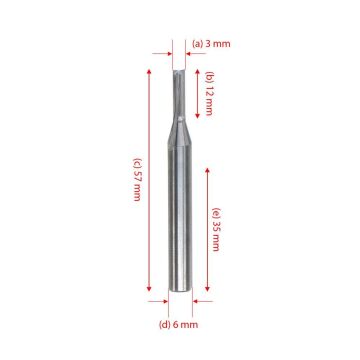 Titi 5526 Düz Kesim Karbürü 3 mm (Sap: 6mm)