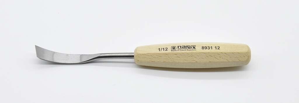 NAREX 893112 Wood Line Standart Bükülmüş Sola Eğri Ağız Oyma Iskarpelası 12x90 mm
