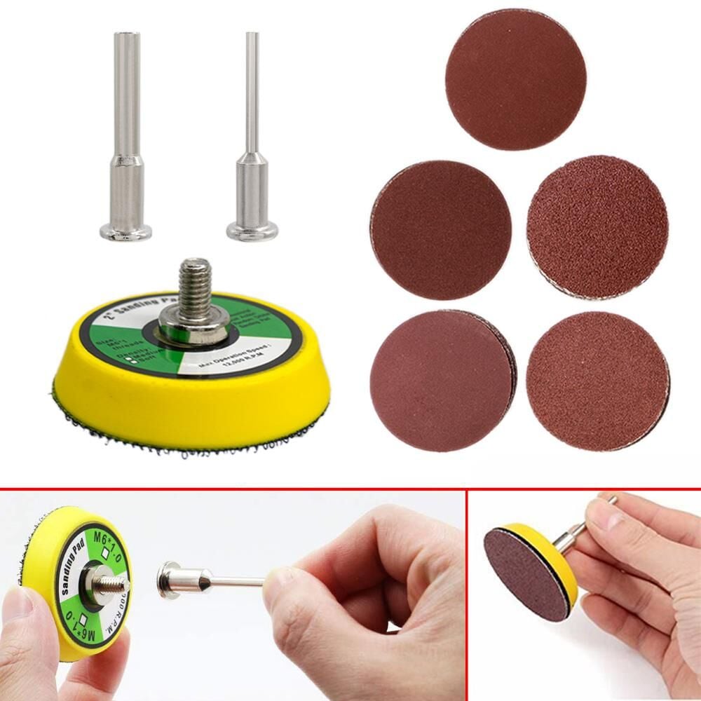 6385 Pimli Mini Cırt Zımpara Taban Seti Gravür ve Matkap Uyumlu 4 Parça