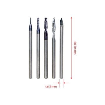 Titi 5527 Karbür Gravür Oyma Seti 5 Parça (Sap:3mm)