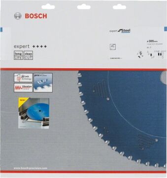 BOSCH Expert Steel 305x2.6x25.4 mm 60 Diş Elmas Uçlu Metal Kesme Daire Testeresi (2608643060)
