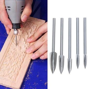 Rox Wood 0064 Gravür Ahşap Oyma Seti Dremel Uyumlu 5 Parça