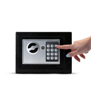 6387 Elektronik Şifreli Mini Çelik Para Kasası