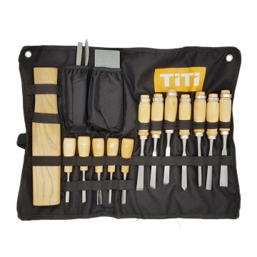 Titi 1181 Taş Seramik Ahşap Oyma Seti 16 Parça