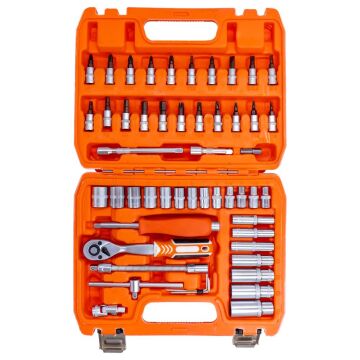 6388 Lokma ve Lokmalı Bits Uç Takımı 1/4'' - 53 Parça (72 Diş Cırcırlı)