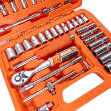 6388 Lokma ve Lokmalı Bits Uç Takımı 1/4'' - 53 Parça (72 Diş Cırcırlı)