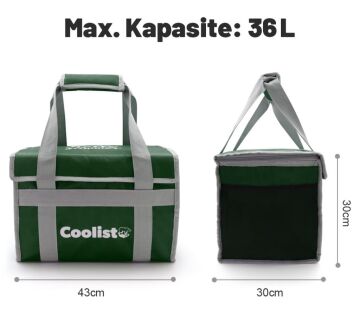 Coolist CL36G 36 Litre Katlanabilir Termos Bez Çanta / Buzluk