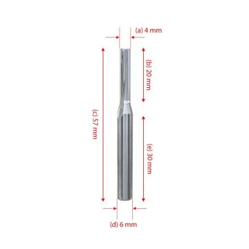 Titi 5532 Düz Kesim Karbürü 4 mm (Sap: 6mm)