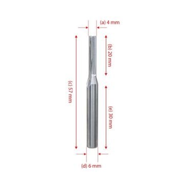 Titi 5532 Düz Kesim Karbürü 4 mm (Sap: 6mm)