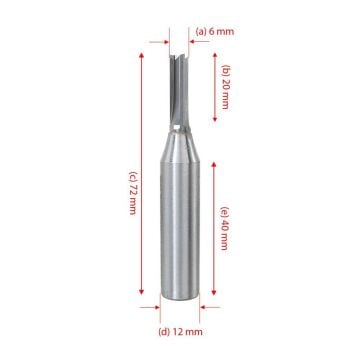 Titi 5535 Turbo Elmas Düz Kesim Karbürü 6mm Z3 (Sap:12mm)