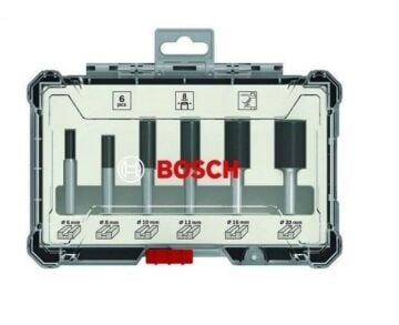 BOSCH 6 mm Saplı Profesyonel Ahşap Freze Bıçak Seti 6 Parça (2607017465)
