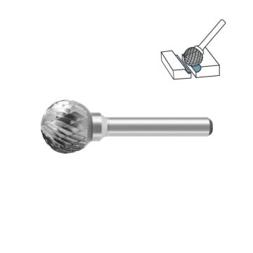 Tungsten Karbür Kalıpçı Freze D Formu 12x11 mm (Sap: 6mm)