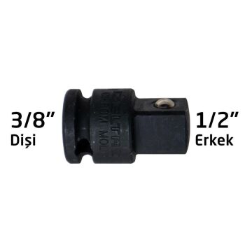 İzeltaş 14000004621 Havalı Lokma Adaptörü 3/8'' Dişi x 1/2'' Erkek