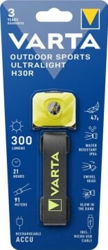 VARTA H30R Şarjlı Sarı Kafa Feneri (18631201401)