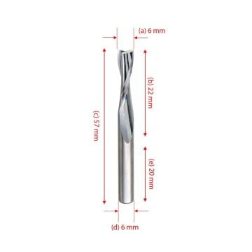 Titi 5534 Pozitif Uzun Helis Kesim Karbürü 6mm Z2 (Sap:6mm)