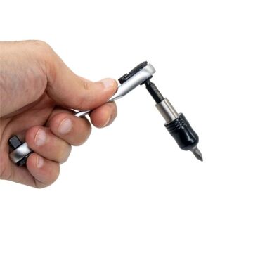 Elta 1/4'' Altıköşe Cırcırlı Lokma Anahtar ve Bits Uç Seti 23 Parça