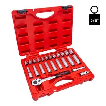 İzeltaş 14000005134 3/8'' Altı Köşe Lokma Anahtar Seti 24 Parça