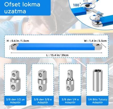 6360 Ofset Lokma Uzatma Anahtarı 355 mm