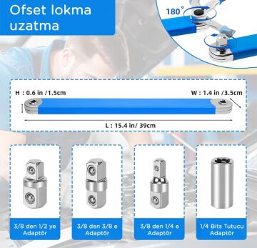 6360 Ofset Lokma Uzatma Anahtarı 355 mm
