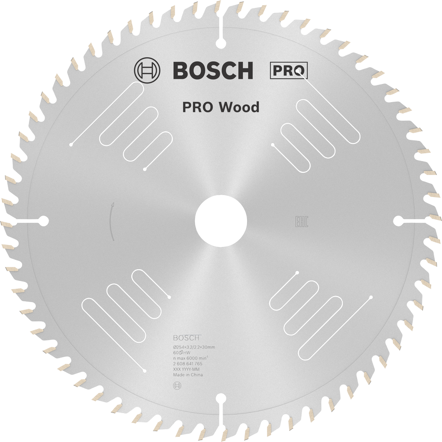 BOSCH Pro Wood 254 mm 60 Diş Ahşap Elmas Daire Testere Bıçağı