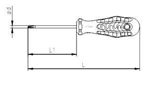 İZELTAŞ Opak Seri Yıldız Uçlu Tornavida 4.5x80