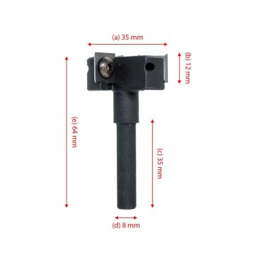 Titi 5531 Jiletli Tabla Tarama Bıçağı 35mm Z3 (Sap:8mm)