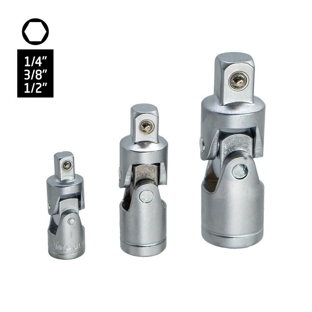 6548 Üniversal Lokma Mafsal Seti 1/4''-3/8''-1/2'' (3 Parça)