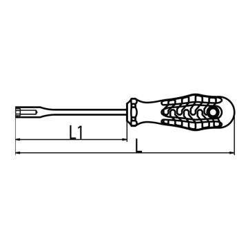 İzeltaş 4773190120 1000V Süngüsü İzoleli Lokma Uçlu Tornavida 12 mm