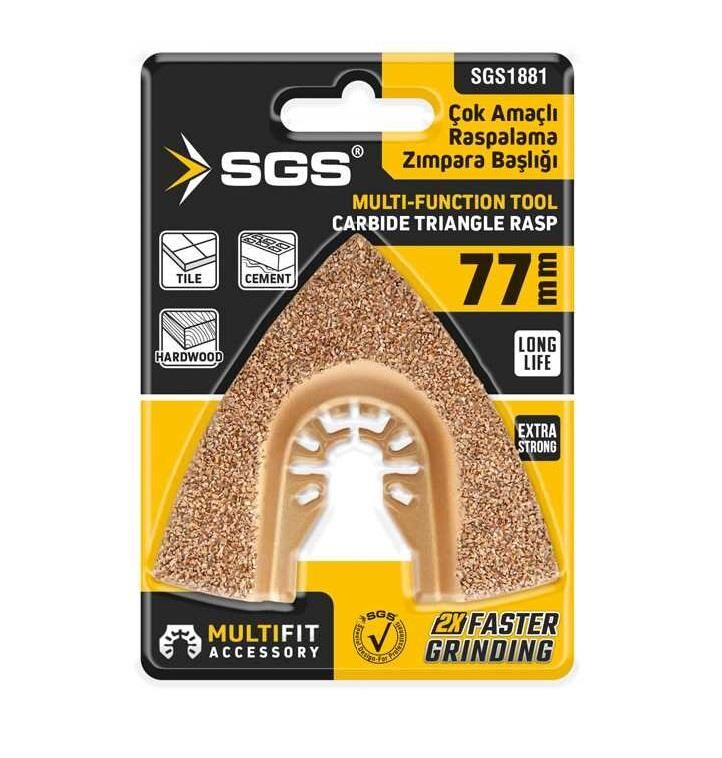 SGS 1881 MULTI-TOOLS KESİCİ VE RASPALAMA ZIMPARA BAŞLIĞI KARBÜR 77MM